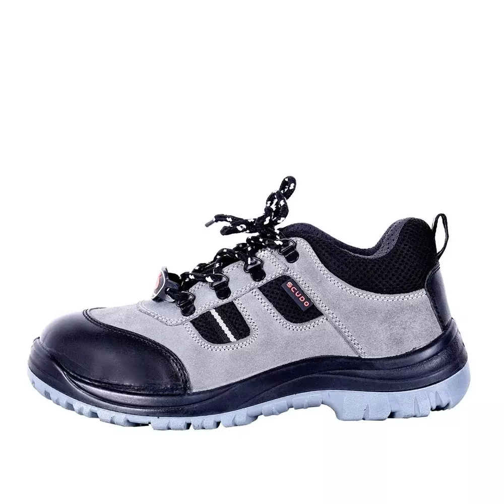 SCUDO Steel Toe Victor Safety Shoes PU Sole UK 6 Black