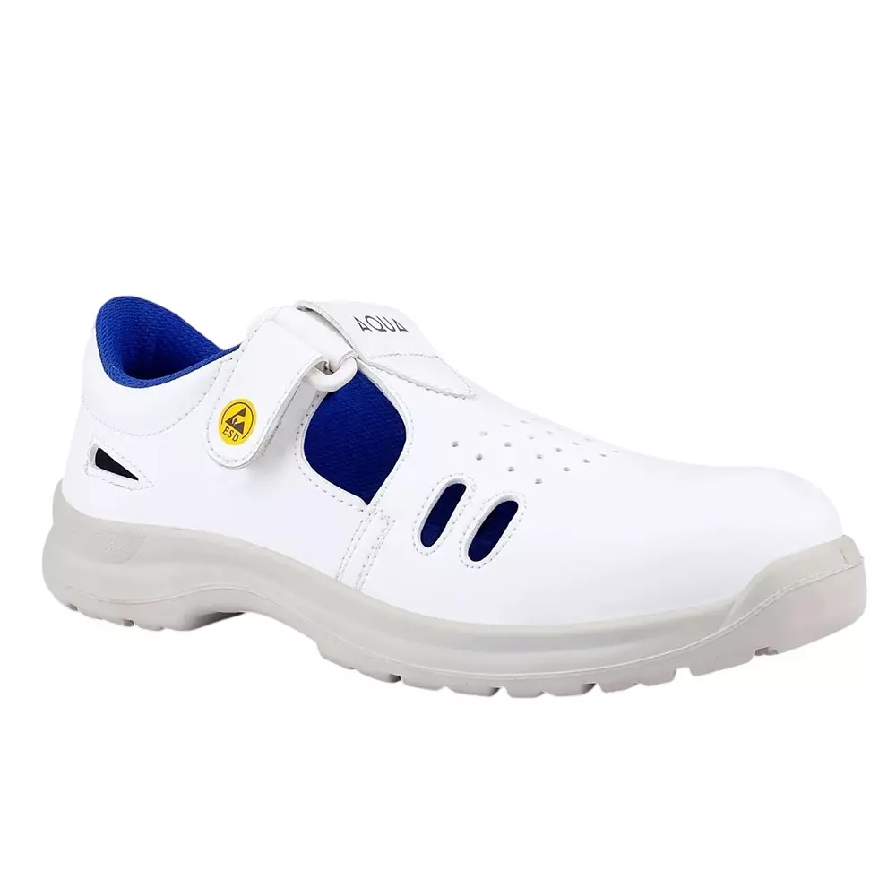 Euro Security AQUA SANDAL 200 J Steel Toe Safety Shoe Low Ankle PU Sole UK 5 Size Micro Fiber White for Hospital, Pharma & Food Industry Use