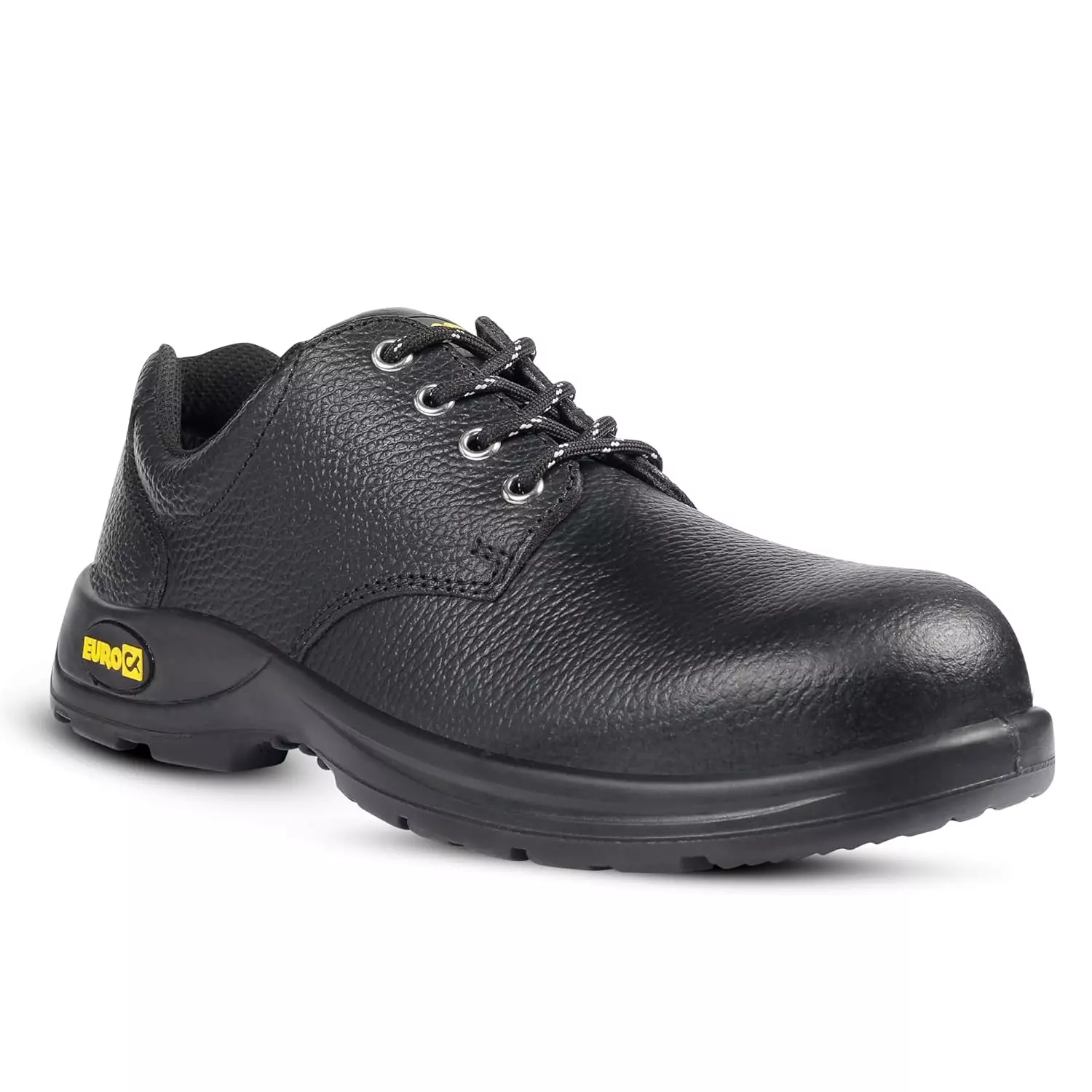 Eurock CLASSIC 200 J Steel Toe Safety Shoe Low Ankle PU Sole UK 6 Size Leather Black for Industrial Use