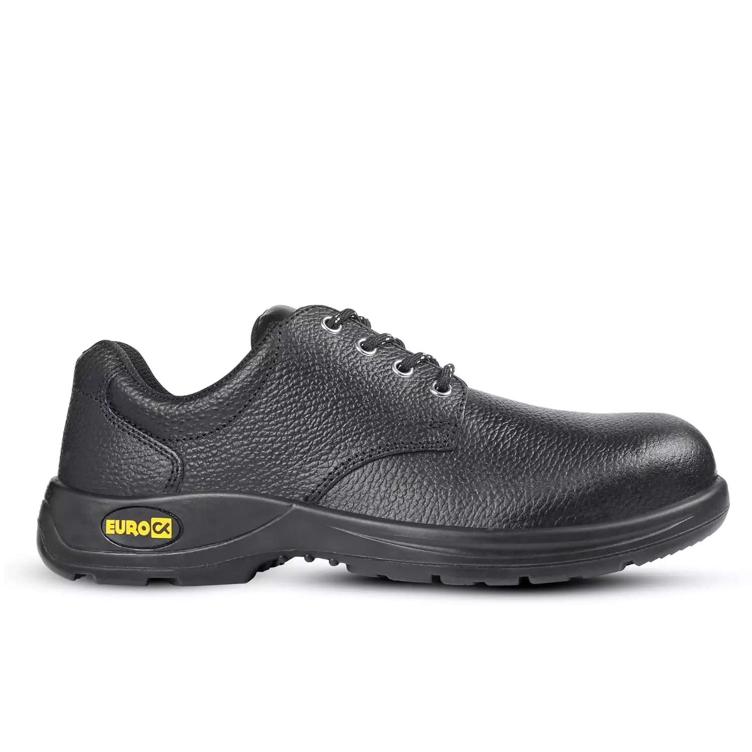 Eurock CLASSIC 200 J Steel Toe Safety Shoe Low Ankle PU Sole UK 6 Size Leather Black for Industrial Use