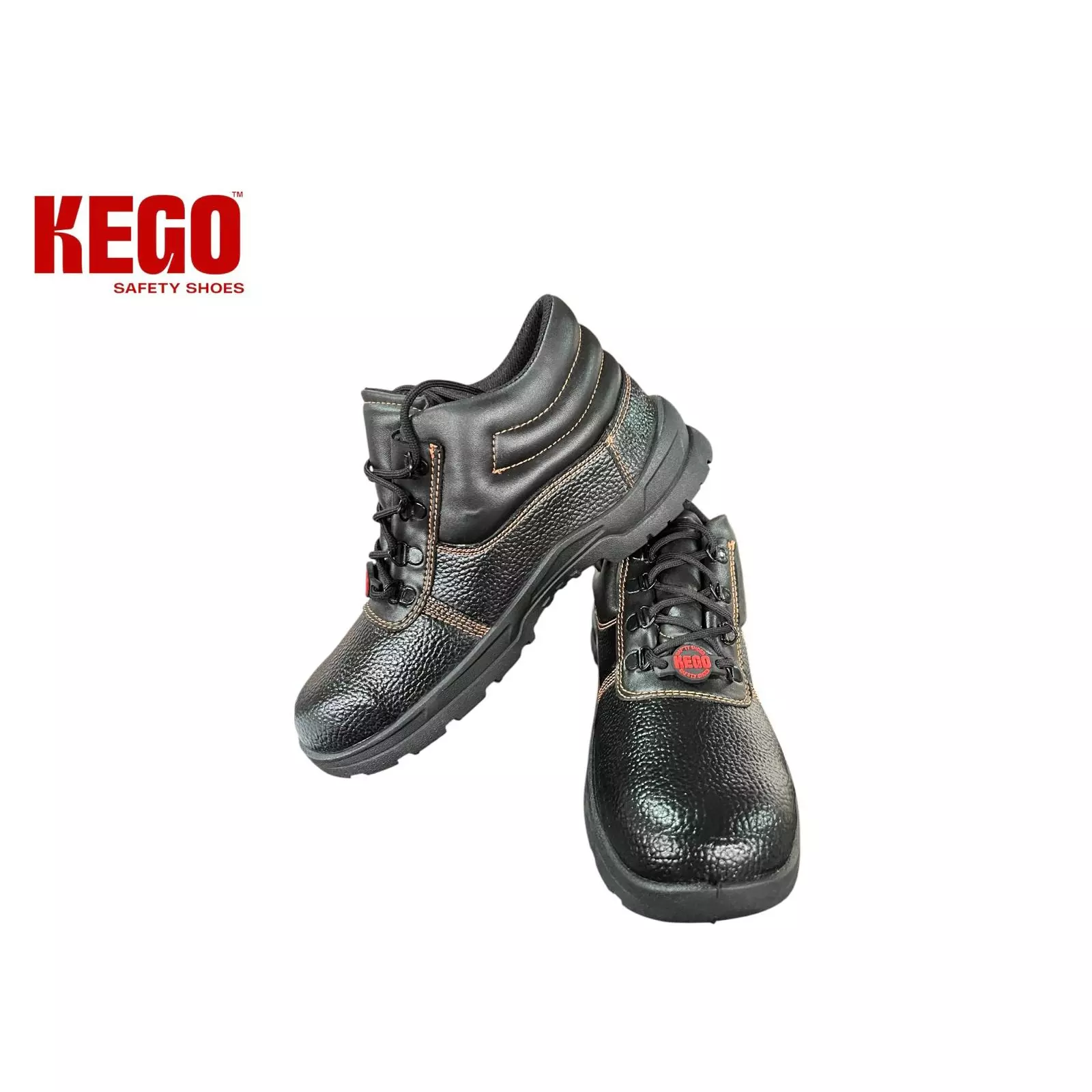 KEGO Safety Shoes Metal Toe Low Ankle Direct Injection PVC (Moulded) Sole Black UK 8, KG-PVS-1003 (10 Pairs )