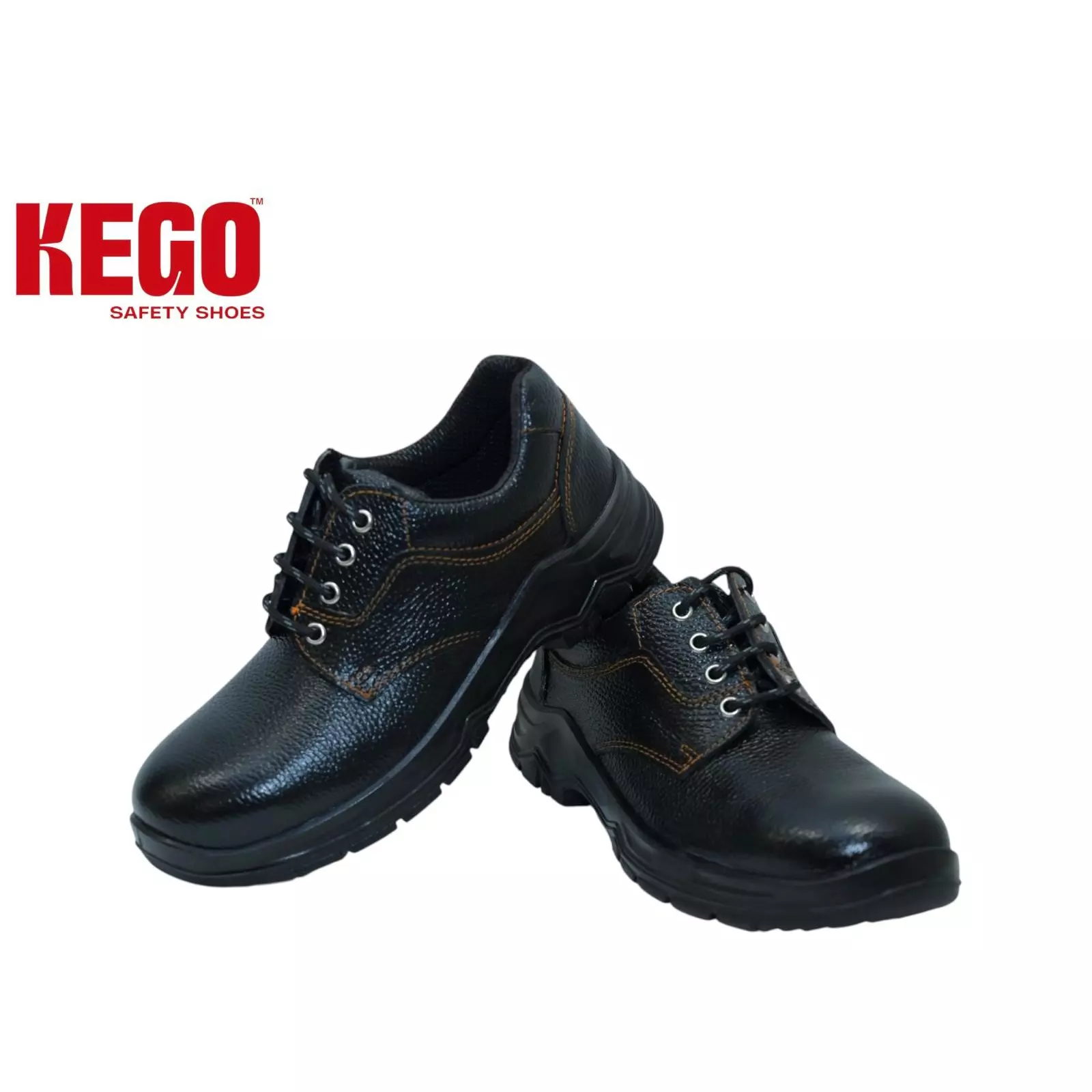 KEGO Safety Shoes Metal Toe Low Ankle PU (Moulded) Sole Black UK 7, KG-PUL-1005 (10 Pairs )