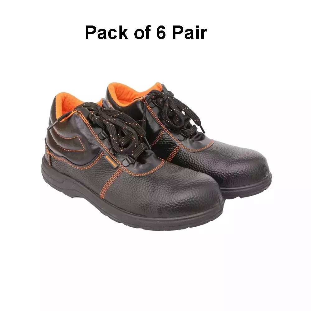 hindpro-steel-toe-safety-shoes-single-density-pvc-sole-low-ankle-black-barton-print-synthetic-leather-size-uk-5-richmond-pack-of-6-pairs