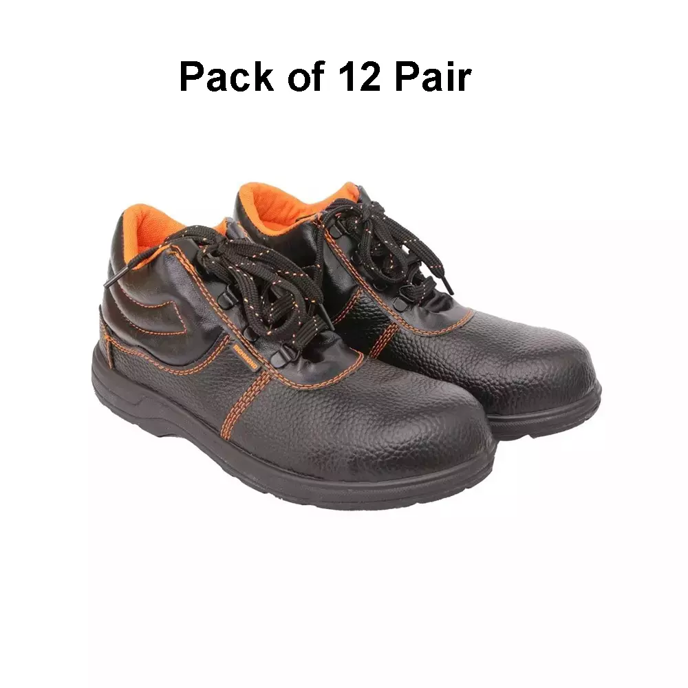 hindpro-steel-toe-safety-shoes-single-density-pvc-sole-low-ankle-black-barton-print-synthetic-leather-size-uk-9-richmond-pack-of-12-pairs