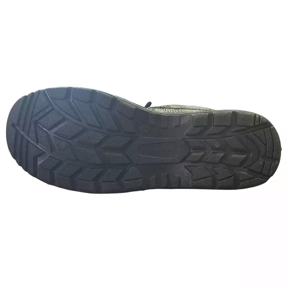 GENERIC Steel Toe Eco Series Safety Shoes High Ankle PVC Sole Size UK 7 Black, Power-7 (Pack of 10 Pair)