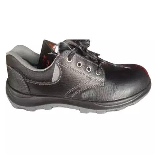 Everest EVE 104 A DD Low Ankle Safety Shoes Steel Toe PU Sole Black UK 6 Size Leather for Industrial Work Use