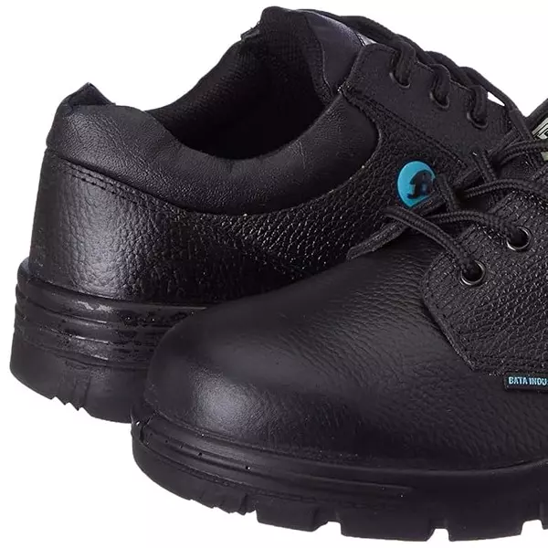 bata-steel-toe-pu-sole-safety-shoes-low-ankle-leather-black-uk-7-size-single-double-density-for-industrial-work-use-zappy-sd