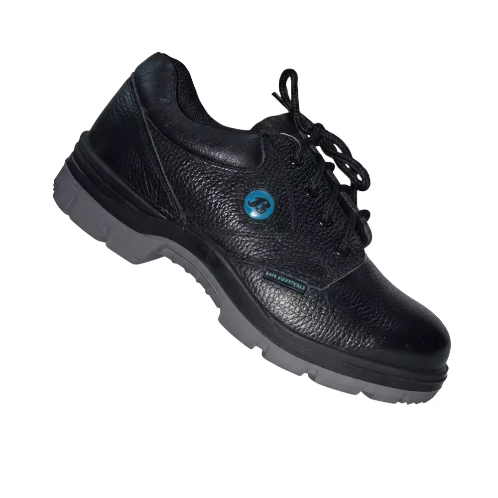 Bata Steel Toe Safety Shoes PU Sole Low Ankle Buff Barton Print Leather UK 9, Zappy Double Dencity