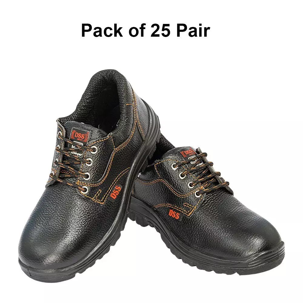 dss-steel-toe-safety-shoes-pu-sole-low-ankle-black-buff-grain-leather-size-uk-9-dss-atomic-sd-25-pair