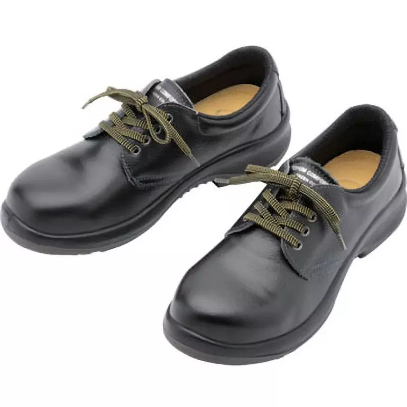 MIDORI Electrostatic Safety Shoes Black UK 6.5 Size Cow Chrome Leather (Soft Embossing) 3E Low Cut, PRM210S