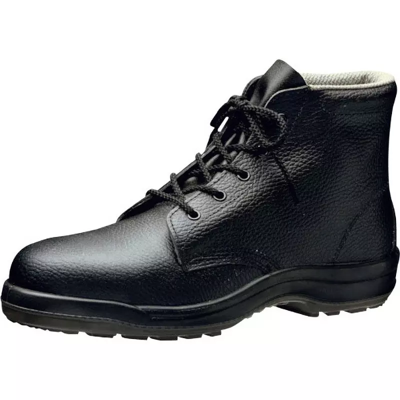 MIDORI Safety Shoes Black UK 5 Size Cow Chrome Leather, CJ020-23.5