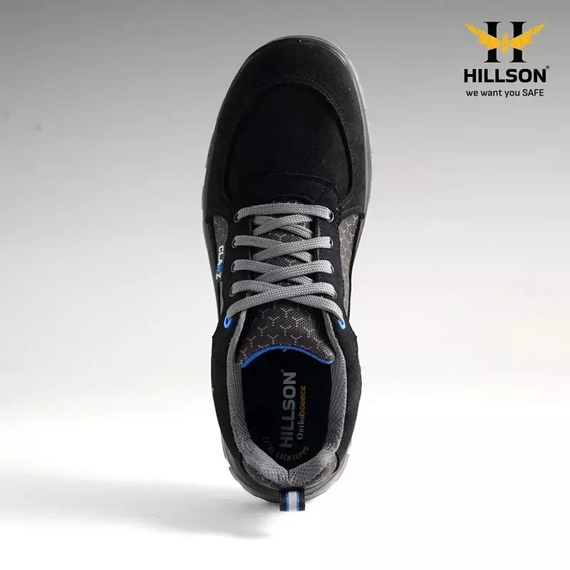 hillson-clawz-low-ankle-steel-toe-safety-shoes-suede-microfiber-leather-upper-material-black-pu-sole-uk-9-size-for-industrial-construction-area-use-cl07