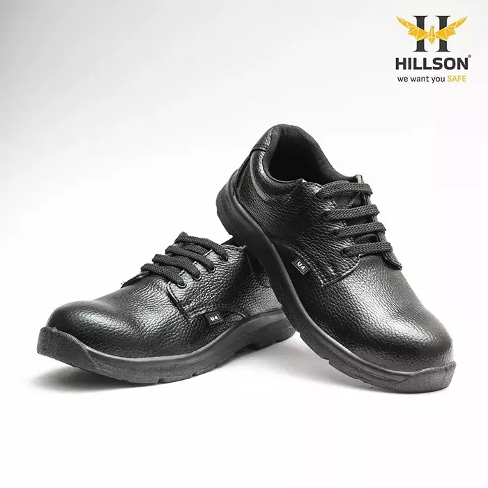 hillson-low-ankle-steel-toe-safety-shoes-pvc-sole-synthetic-leather-upper-material-black-uk-5-size-for-industrial-construction-area-use-u-4