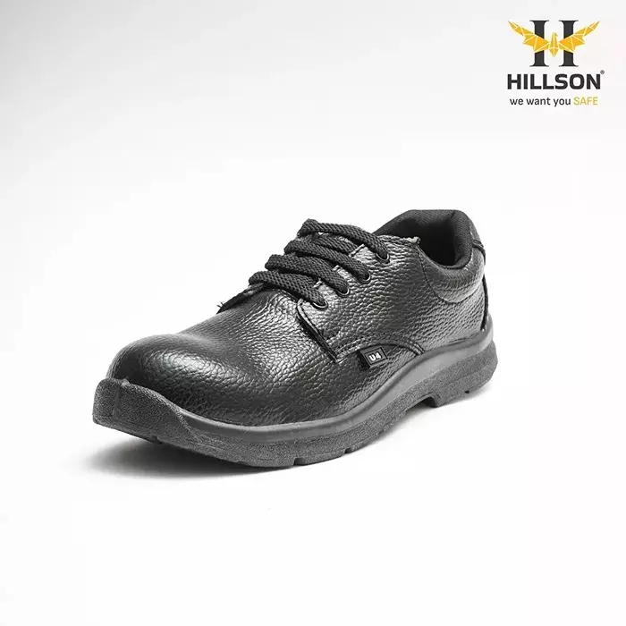 hillson-low-ankle-steel-toe-safety-shoes-pvc-sole-synthetic-leather-upper-material-black-uk-5-size-for-industrial-construction-area-use-u-4