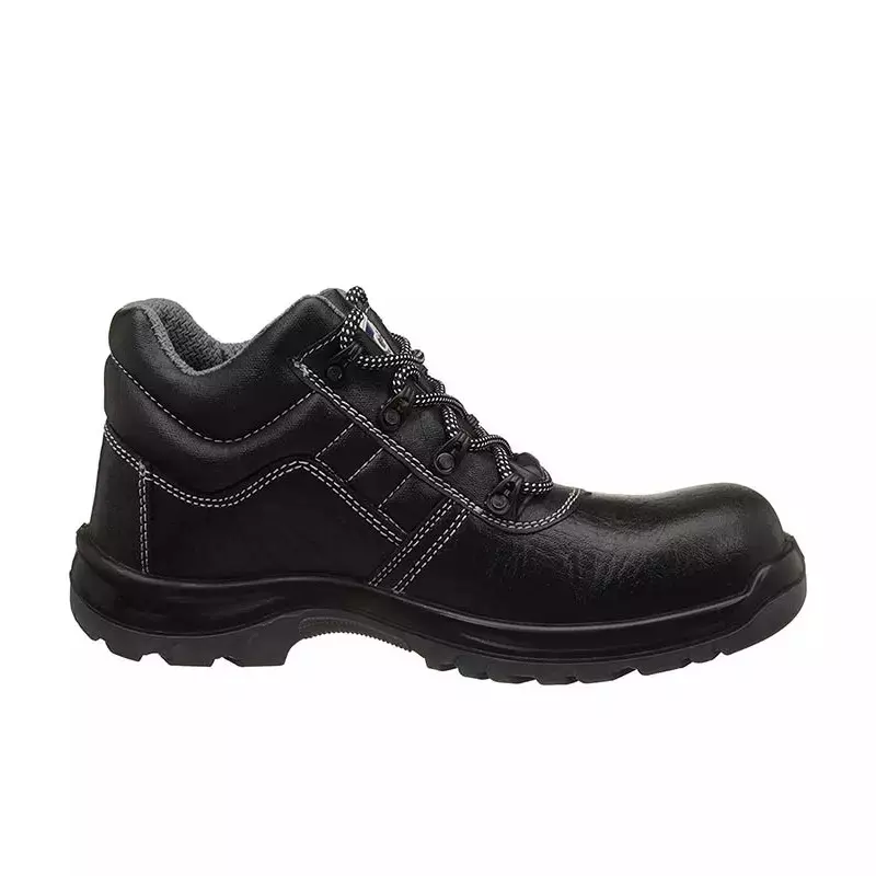 Allen Cooper Electric Shock Resistant Safety Shoes Composite Toe High Ankle PU Sole Size 12 UK/India Black, AC-1266