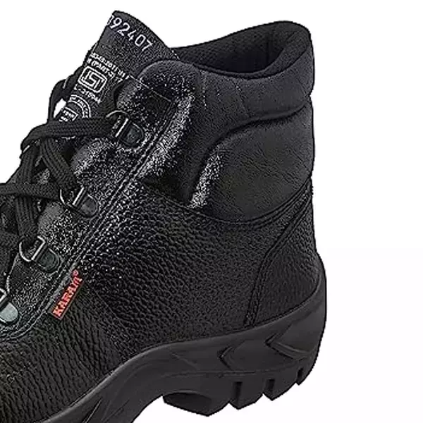 Karam Steel Toe Safety Shoes High Ankle Black Size UK 8, FS26BL(SWSNPN)