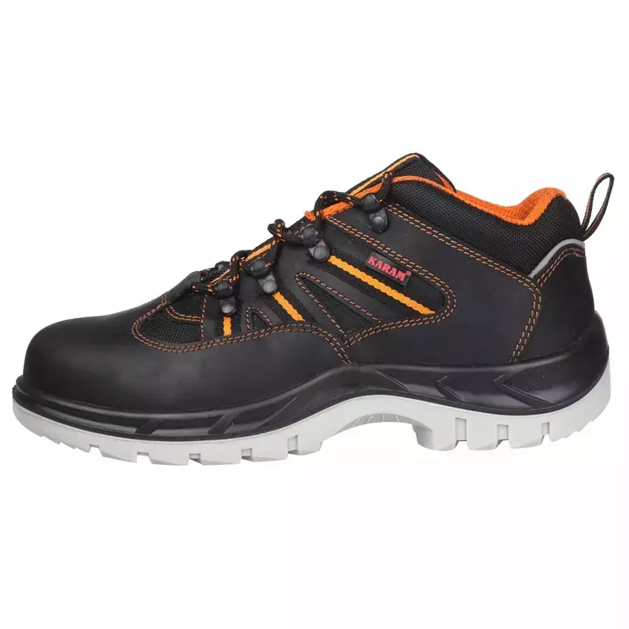 Karam Steel Toe Safety Shoes Low Ankle Black Size UK 4, FS63BL(SWDAMN)