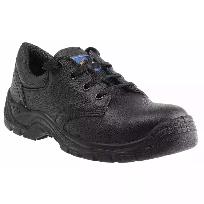 RS PRO Mens Black Toe Capped Safety Trainers, UK 8, EU 42 Model No 7904013 (Each of 1 Pair)