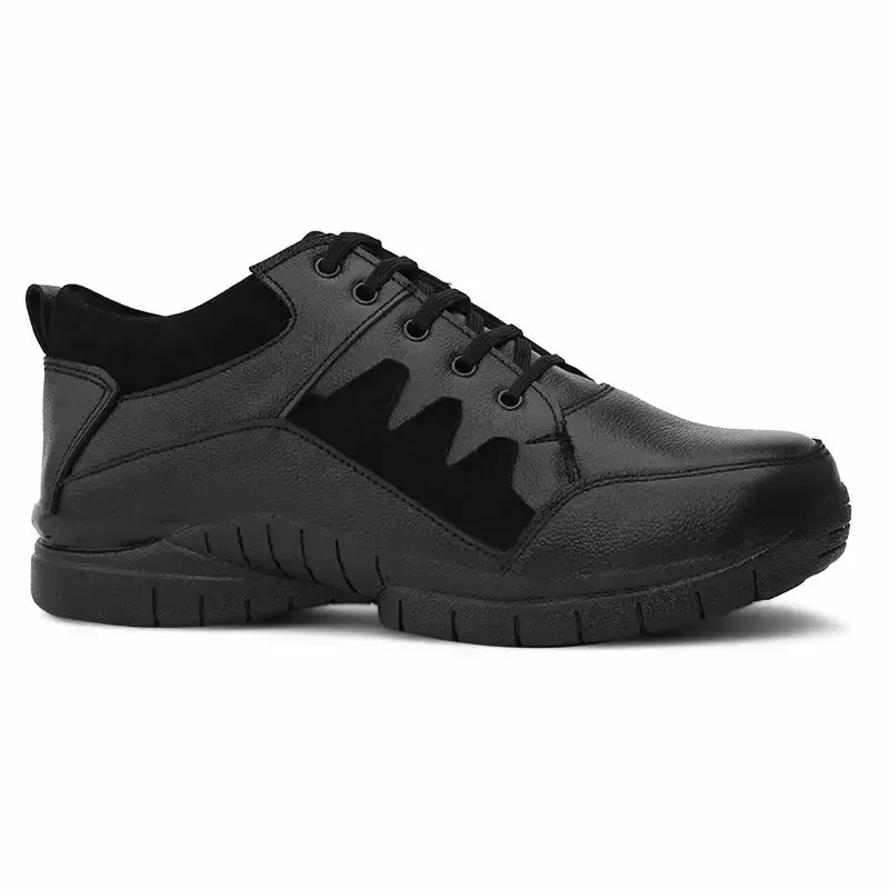 Enrich Field Steel Toe  Safety Shoes Pure Leather Anti-Skid  Size UK 9 Black Model 38BK