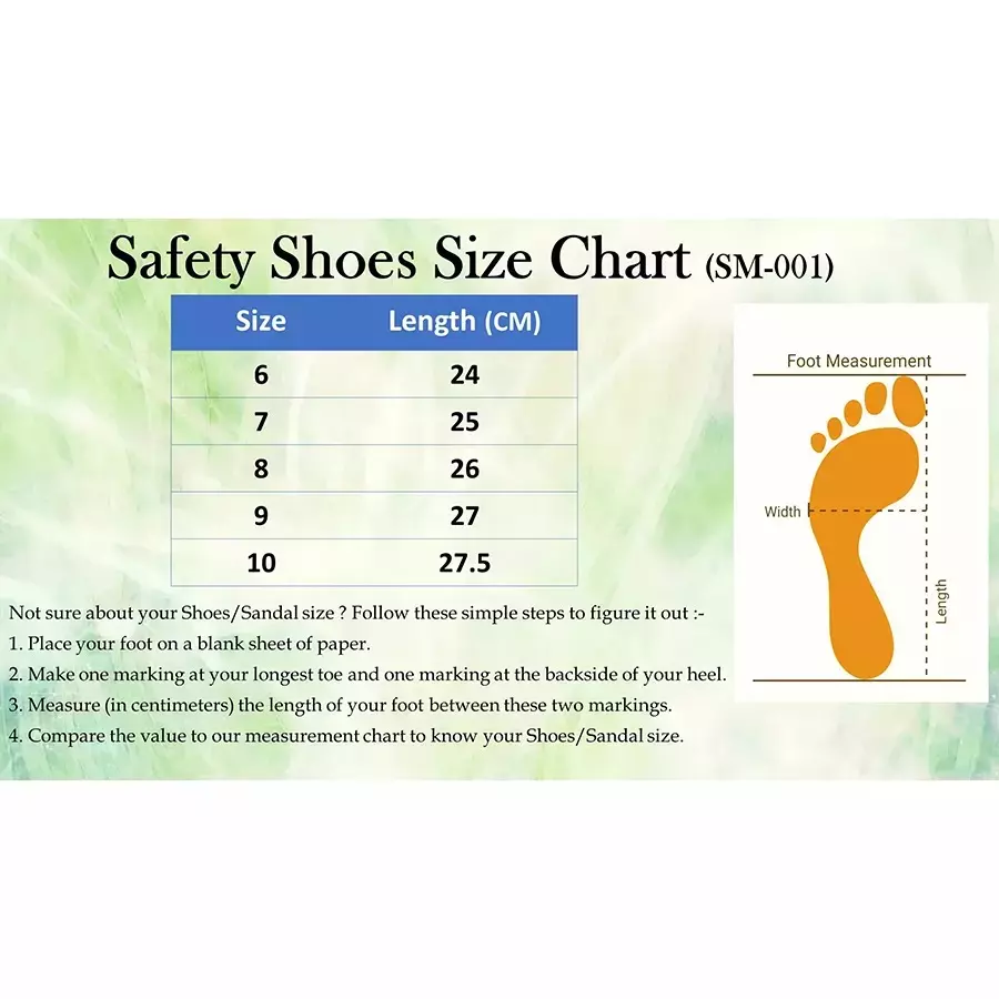 Foot Trends Steel Toe Safety Shoes Low Ankle Size UK 6 Black, SM001