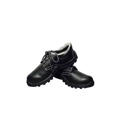 Safe Dot Steel Toe Safety Shoe Low Ankle PVC Sole Black for Industrial Use UK6 , SS-05 (Pack of 35 Pair)