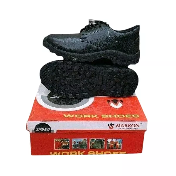 Markon Speed Safety Shoes PVC Sole Low Ankle Steel Toe Black UK 7