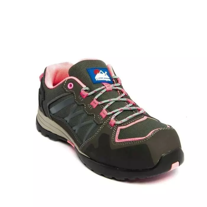 Himalayan 4302 Composite Toe Capped Safety Shoes Womens Grey & Pink UK 3, 4302GR030 (1 Pair)