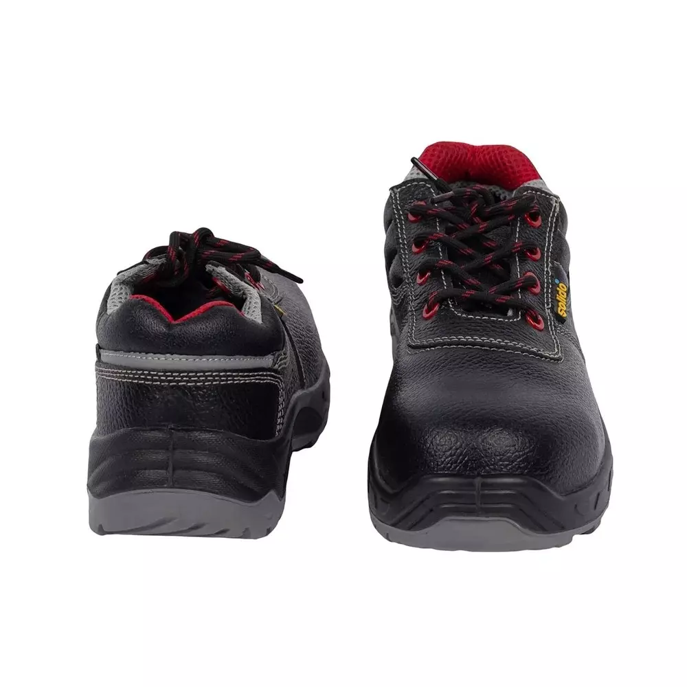 Solido Premium Safety Shoes Low Ankle PVC Sole Double Density PU Black Size UK 9, SY09