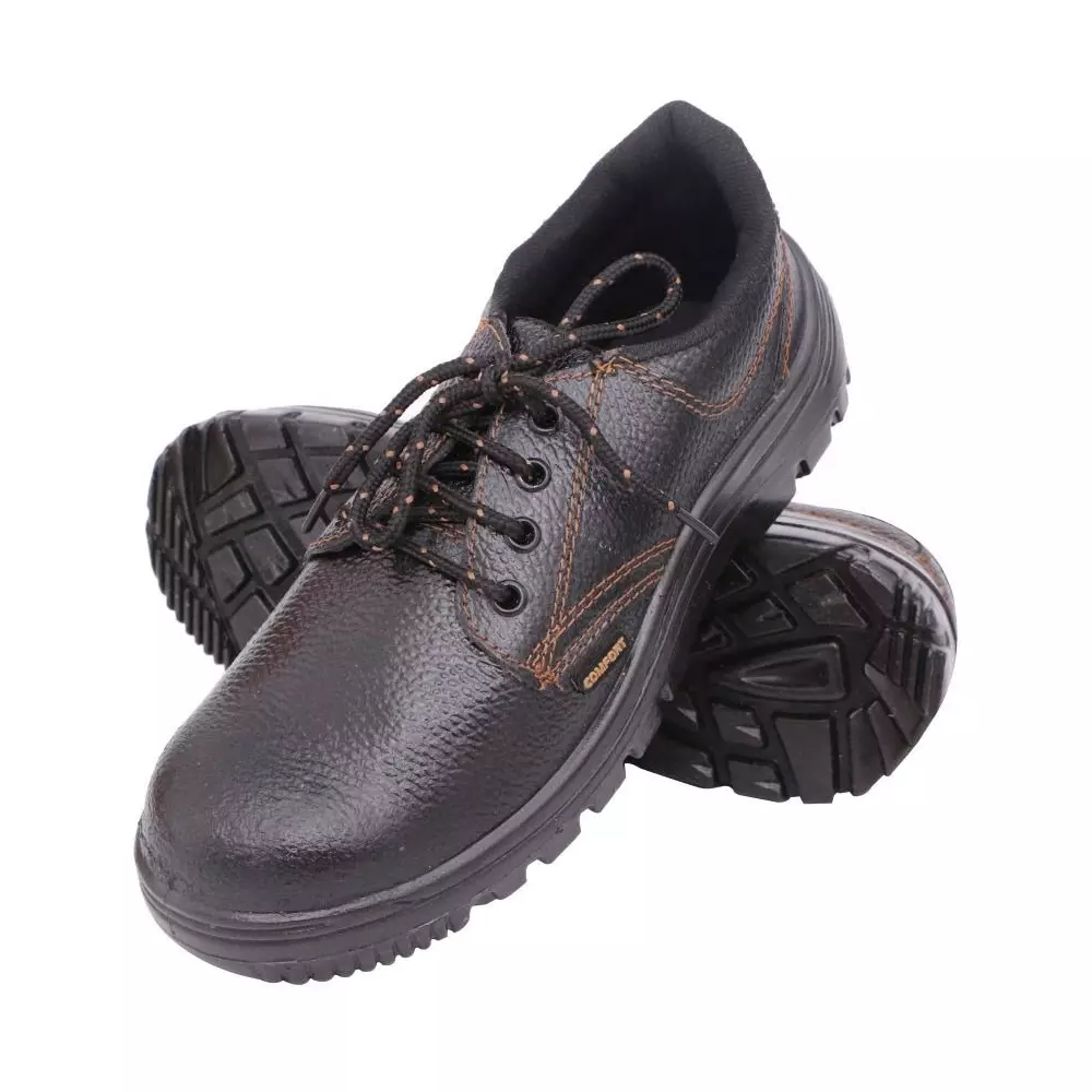 hindpro-steel-toe-safety-shoes-single-density-pu-sole-low-ankle-black-orignal-barton-print-split-leather-size-uk-9-comfort