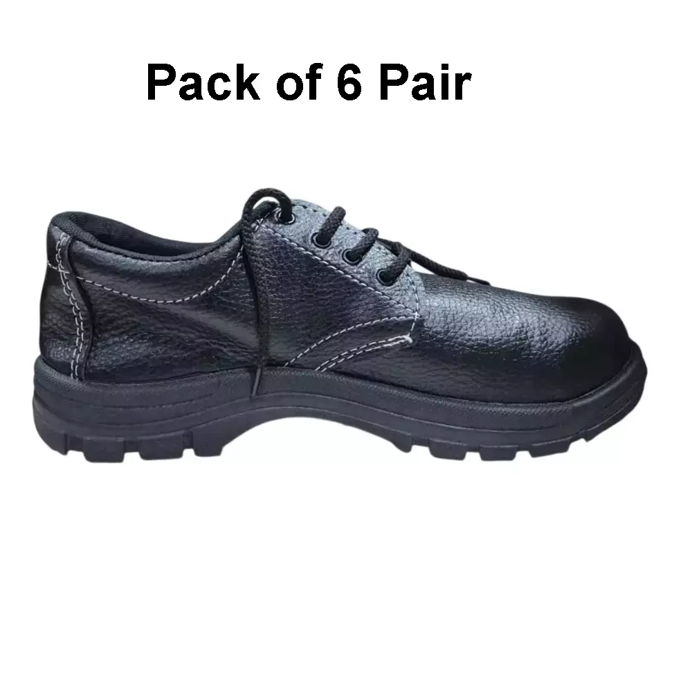 generic-steel-toe-eco-series-safety-shoes-pvc-sole-size-uk-7-black-steel-9-pack-of-6-pair