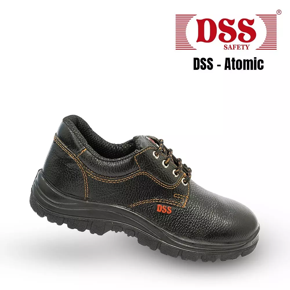 dss-steel-toe-safety-shoes-pu-sole-low-ankle-black-buff-grain-leather-size-uk-11-dss-atomic-sd-25-pair