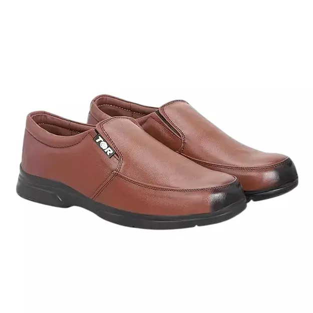 TOR Fiber Toe Safety Shoes Low Ankle Phylon Sole Brown Size UK 10, 1060 (Pack of 3 Pair)