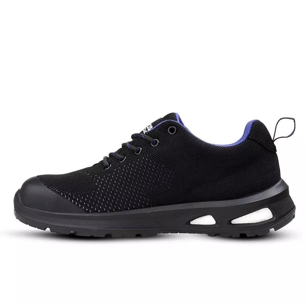 canvas-club-sorento-esd-low-ankle-safety-shoes-stainless-steel-toe-pu-sole-black-uk-9-size-for-industrial-use