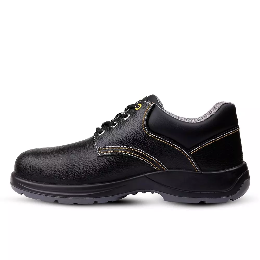 eurock-core-low-ankle-safety-shoes-200j-fiber-glass-toe-pu-sole-black-uk-11-size-for-industrial-use