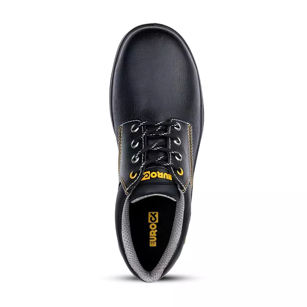 eurock-core-low-ankle-safety-shoes-200j-fiber-glass-toe-pu-sole-black-uk-11-size-for-industrial-use