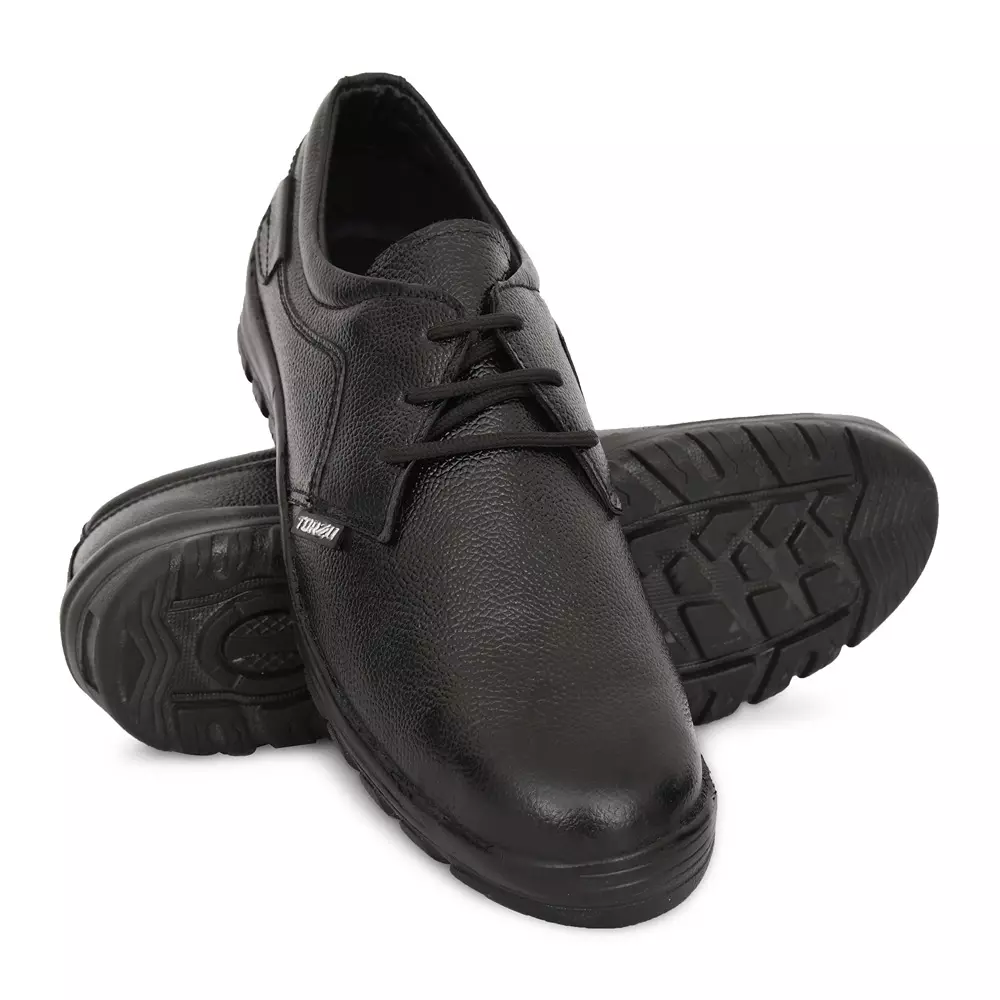 torzu-low-ankle-safety-shoes-steel-toe-leather-black-rubber-sole-uk-9-size-for-industrial-office-use-tzu-st-isi-blk-a-024