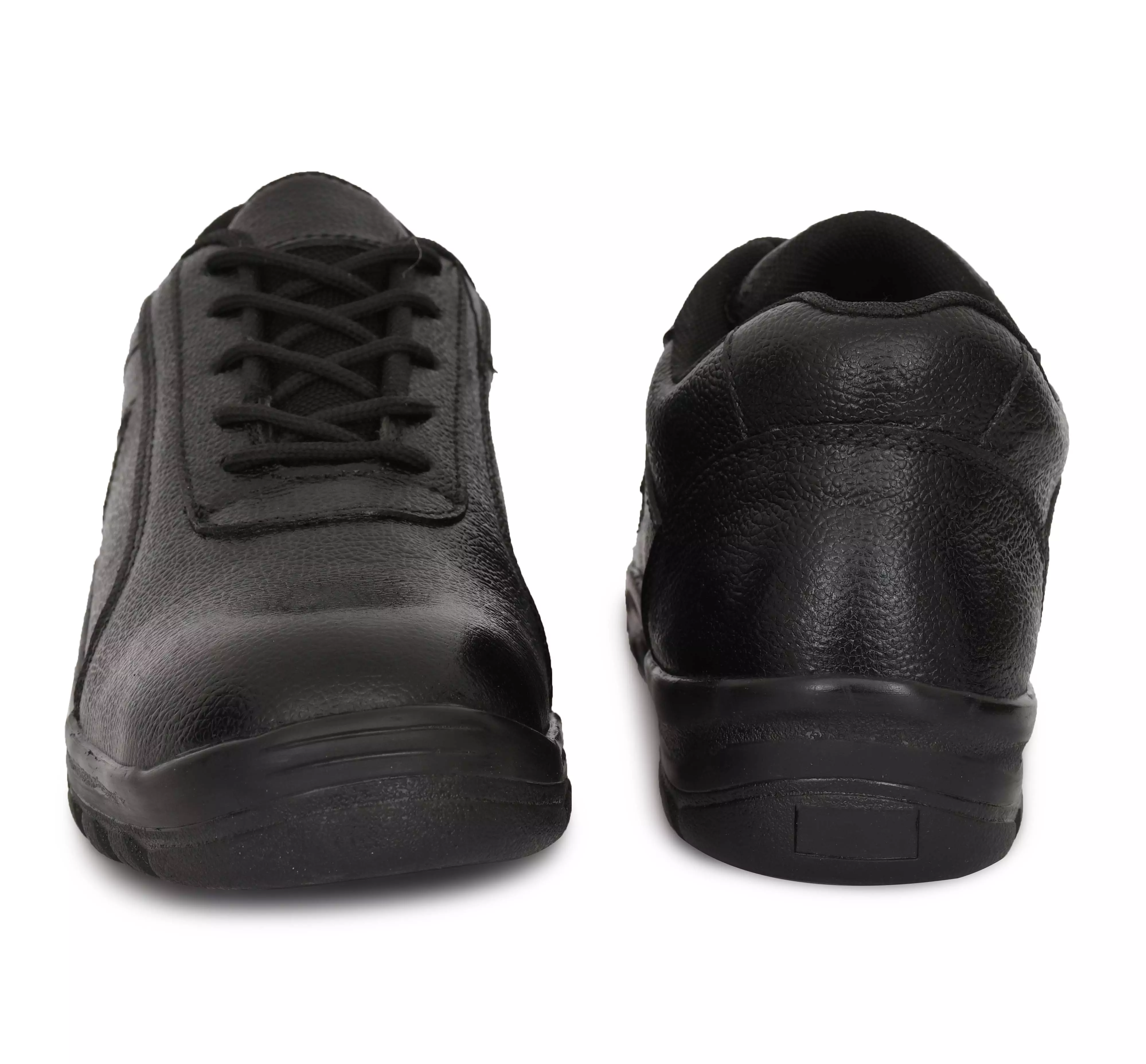 torzu-low-ankle-safety-shoes-steel-toe-leather-black-rubber-sole-uk-6-size-for-industrial-office-use-tzu-isi-che-blk-101