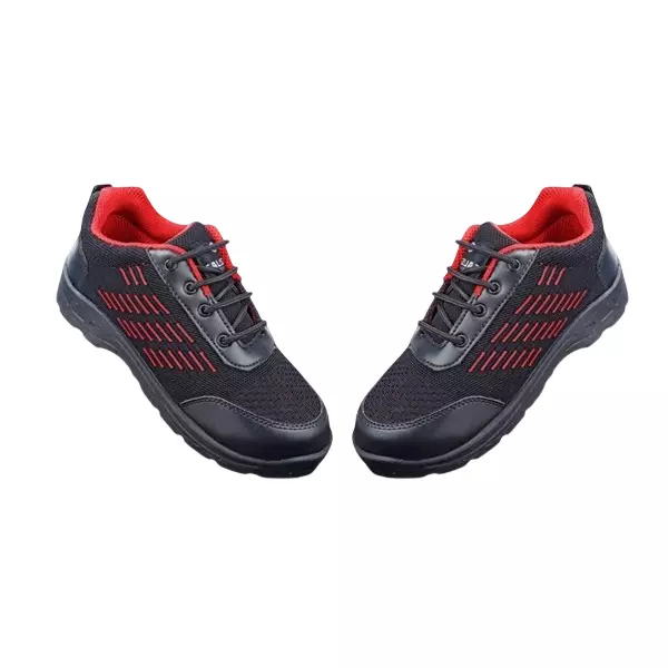 Galista Steel Toe Gravity Safety Shoes Single Density PVC Sole Size UK 9 Black and Red