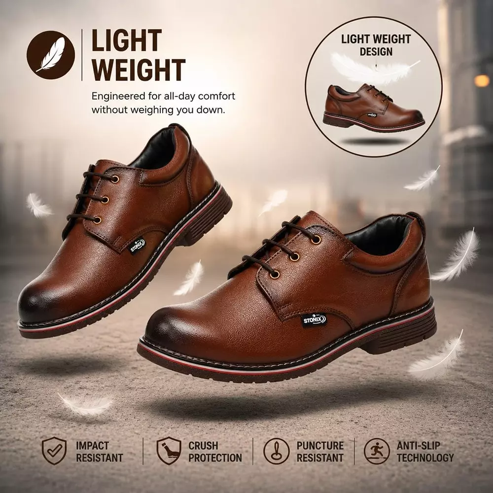 stonix-formal-premium-low-ankle-safety-shoe-steel-toe-tpr-sole-brown-leather-uk-11-size-for-construction-work-use-st_f_brown_11