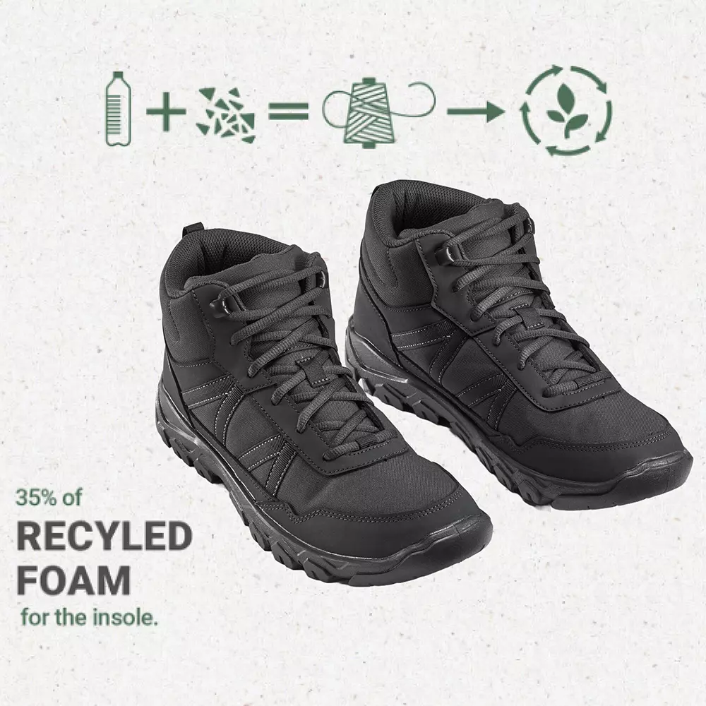 quechua-round-toe-hiking-shoes-mid-ankle-ethylene-vinyl-acetate-eva-sole-size-uk-105-black-nh100