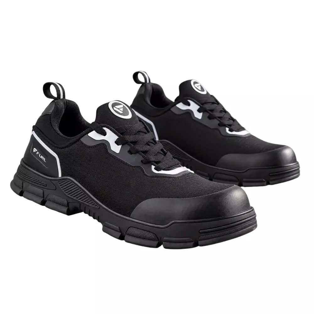 Fuel Low Ankle Safety Shoes Composite (200J) Nitrile Rubber Sole Black UK 9 for Industrial, Factory & Warehouse Use, Reevon-01