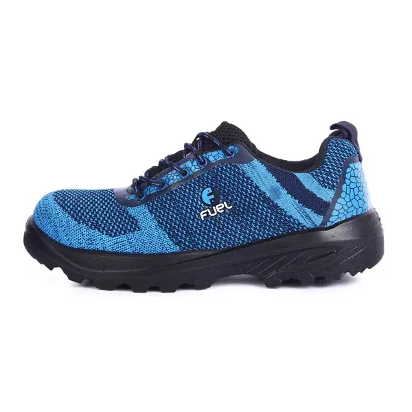 Fuel Steel Toe Safety Shoes Low Ankle Single Density PU Sole Blue, Boulder Size UK 9