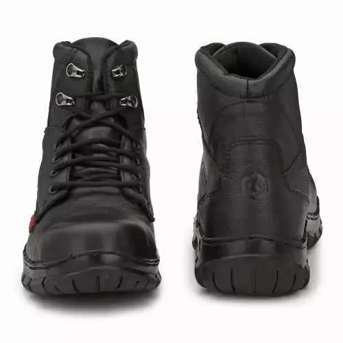 Graphene Steel Toe Safety Shoes High Ankle Rubber Sole Black Leather Size UK 9,