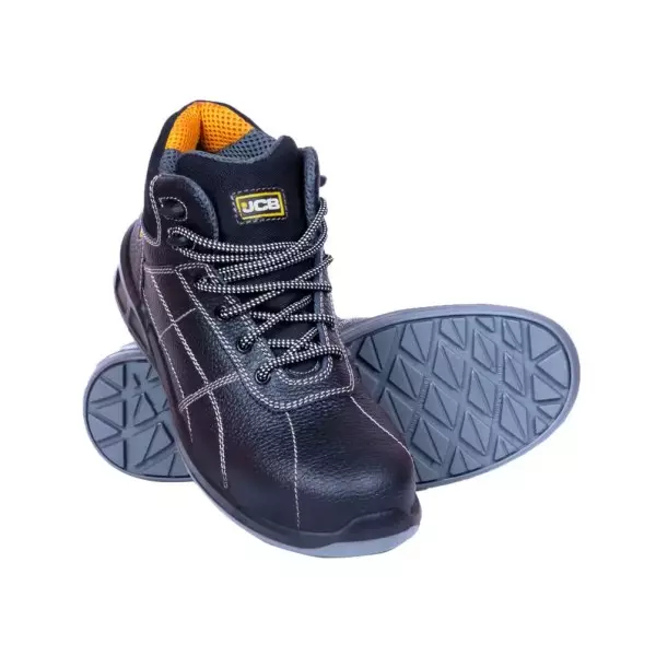 Buy JCB Loadall Shock Resistant Double Density Black Safety Shoes, Size