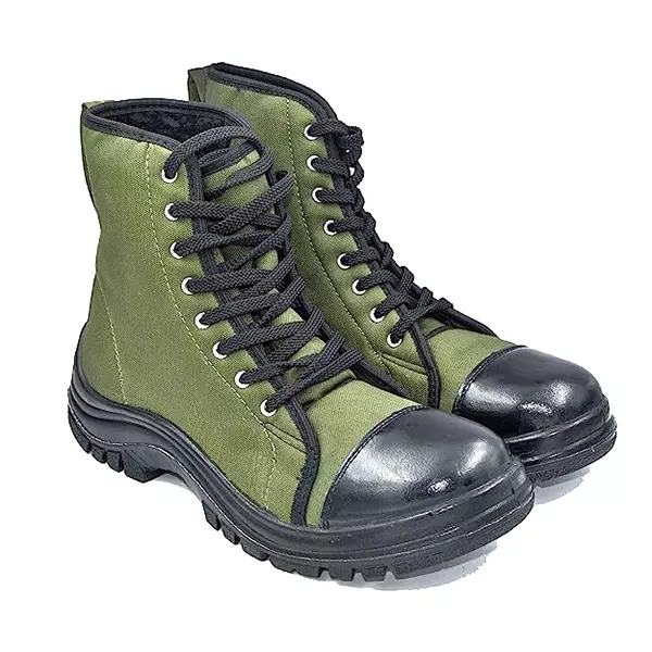 Fuel Jungle Boot Steel Toe High Ankle Safety Shoes Green Size: 6