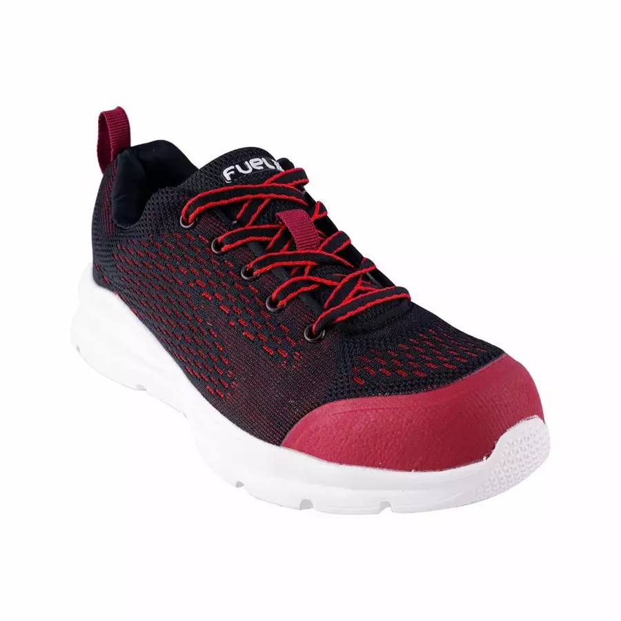 Fuel Steel Toe Safety Shoes PU Sole Low Ankle Red Size UK 9, Fazer