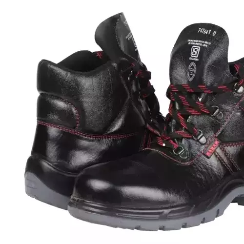 Karam Steel Toe Safety Shoes High Ankle Black Size UK 5, FS21BL(SWDAPN)