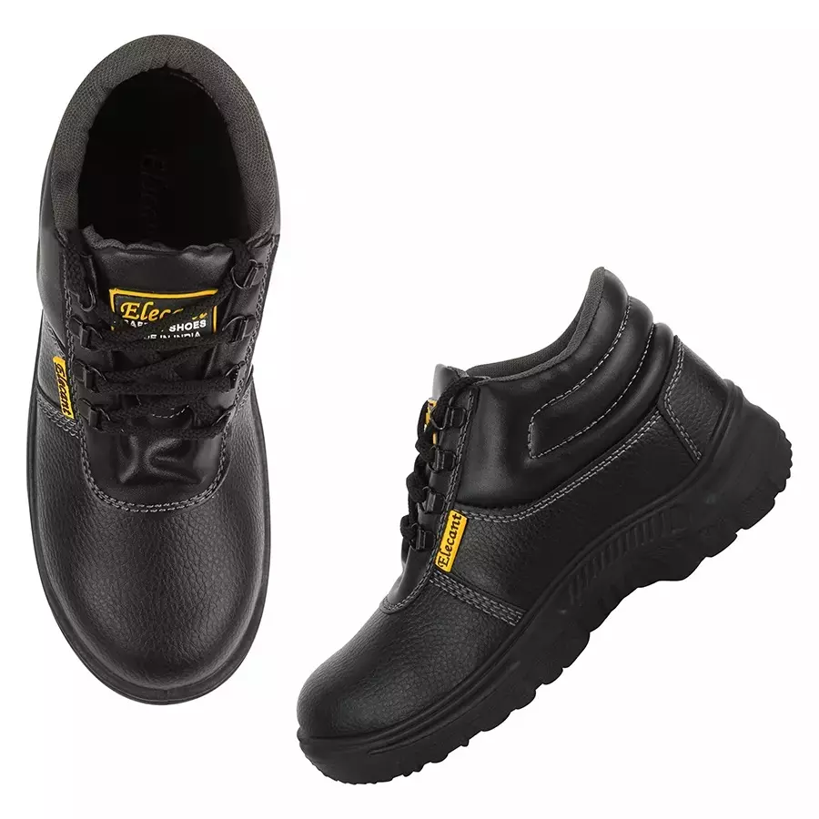 Foot Trends Warrior Steel Toe Safety Shoes High Ankle Size UK 9 Black