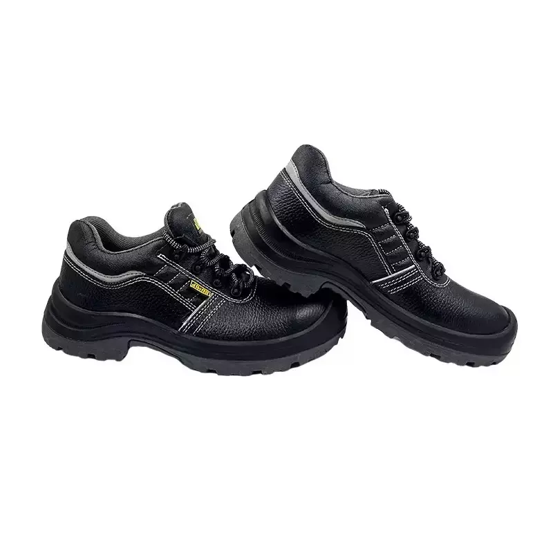 JAMA Steel Toe Safety Shoes Mid Ankle PU Sole Black Barton Print Leather Size UK 10, JR005