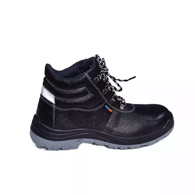 HIGHLITE Steel Toe Safety Shoes Double Density PU Sole Black UK 10, HL-1009 DD